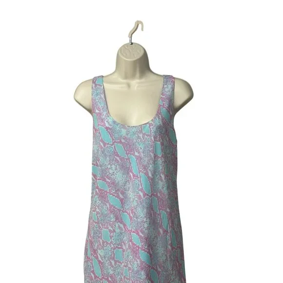 DVF Diane von Furstenberg Talia Tank Midi Dress In Sea Python Crest print, Sz. 6 - Picture 12 of 13